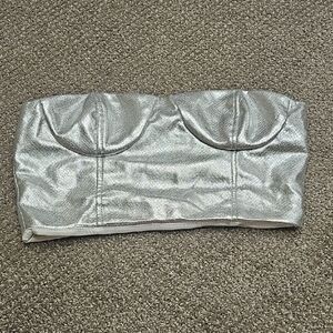 Forever 21 Silver Crop Top